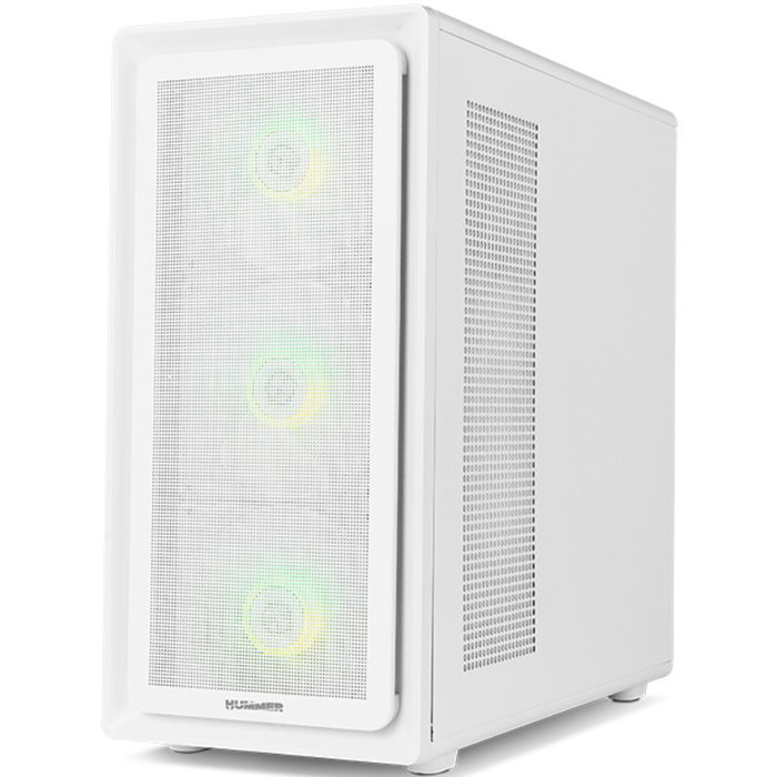 Nox Hummer AERO Blanca con 4 Ventiladores ARGB